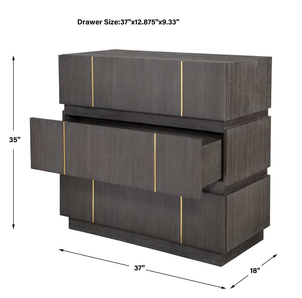 Between the Lines Accent Chest - elegant drawers chest with ample space for clothes and accessories | Image 9 | InSTYLE Home & Rugs