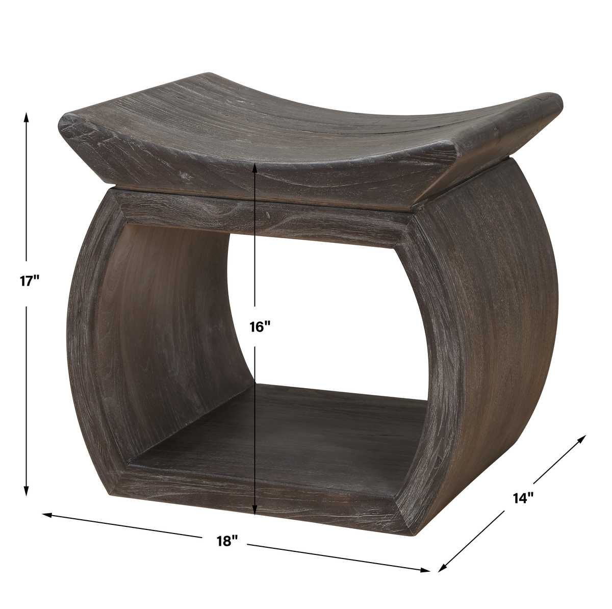 Connor Small Bench, Walnut - perfect for small spaces | Image 7 | InSTYLE Home & Rugs