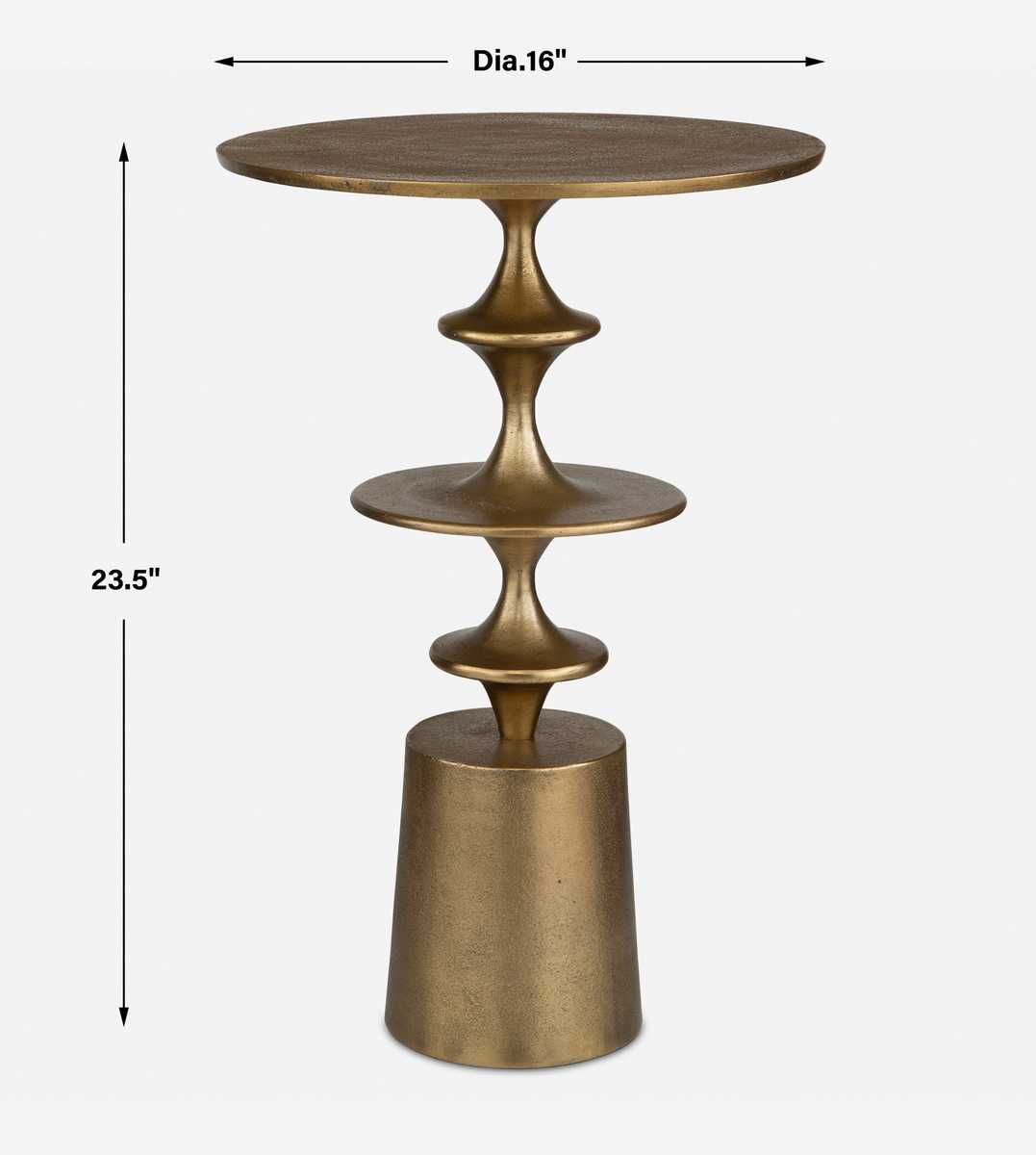 Flight Accent Table, Brass - small accent table with storage for a clutter-free space | Image 8 | InSTYLE Home & Rugs