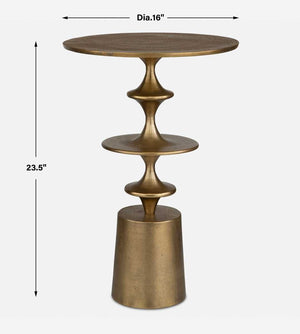 Flight Accent Table, Brass - small accent table with storage for a clutter-free space | Image 8 | InSTYLE Home & Rugs