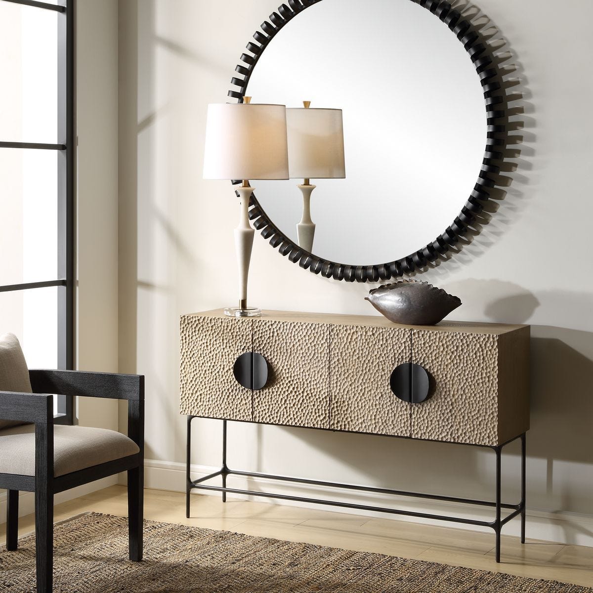 Lunar 4 Door Cabinet - stylish bar carts for entertaining | Image 3 | InSTYLE Home & Rugs
