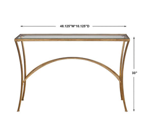 Alayna Console Table, Gold - versatile console for stylish storage and display in any room | Image 4 | InSTYLE Home & Rugs