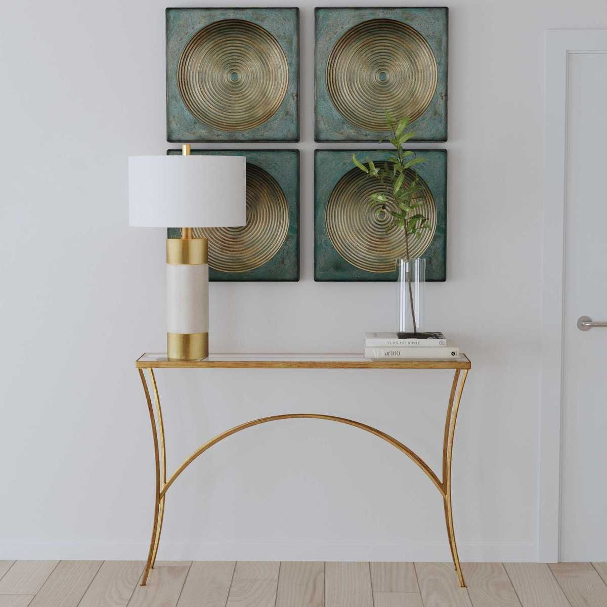 Alayna Console Table, Gold - versatile console for stylish storage and display in any room | Image 3 | InSTYLE Home & Rugs