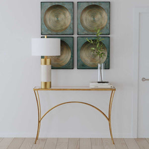 Alayna Console Table, Gold - versatile console for stylish storage and display in any room | Image 3 | InSTYLE Home & Rugs