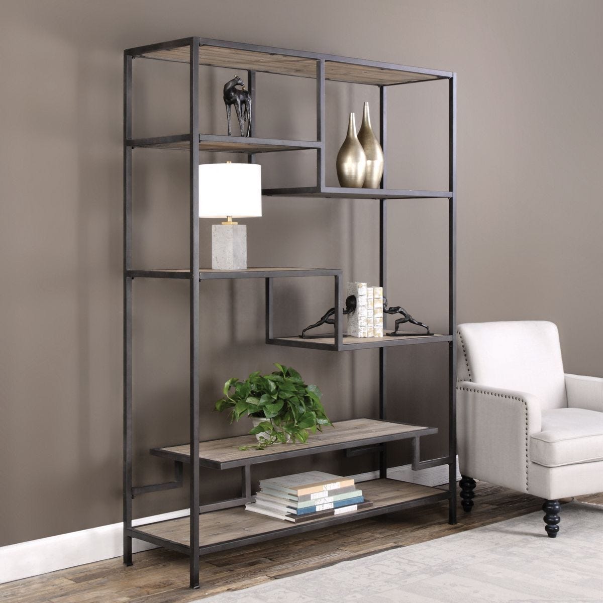 Sherwin Etagere, 2 Cartons - modern etagere for displaying decor and accessories | Image 8 | InSTYLE Home & Rugs