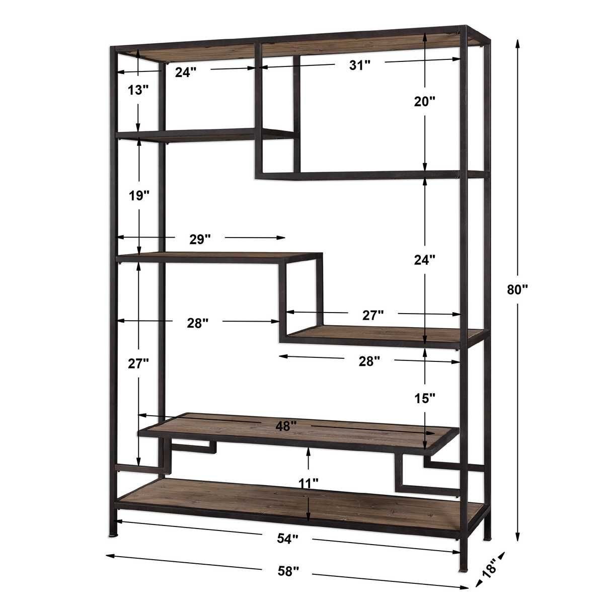 Sherwin Etagere, 2 Cartons - modern etagere for displaying decor and accessories | Image 9 | InSTYLE Home & Rugs