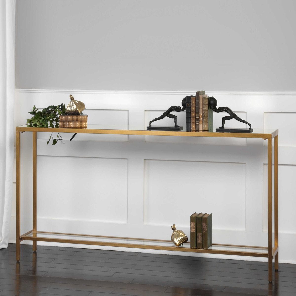 Hayley Console Table, Gold - elegant console table for modern living room decor | Image 3 | InSTYLE Home & Rugs
