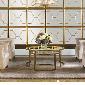 Rhea Nesting Coffee Tables, Gold, S/2 - functional centerpieces for homes | Image 4 | InSTYLE Home & Rugs