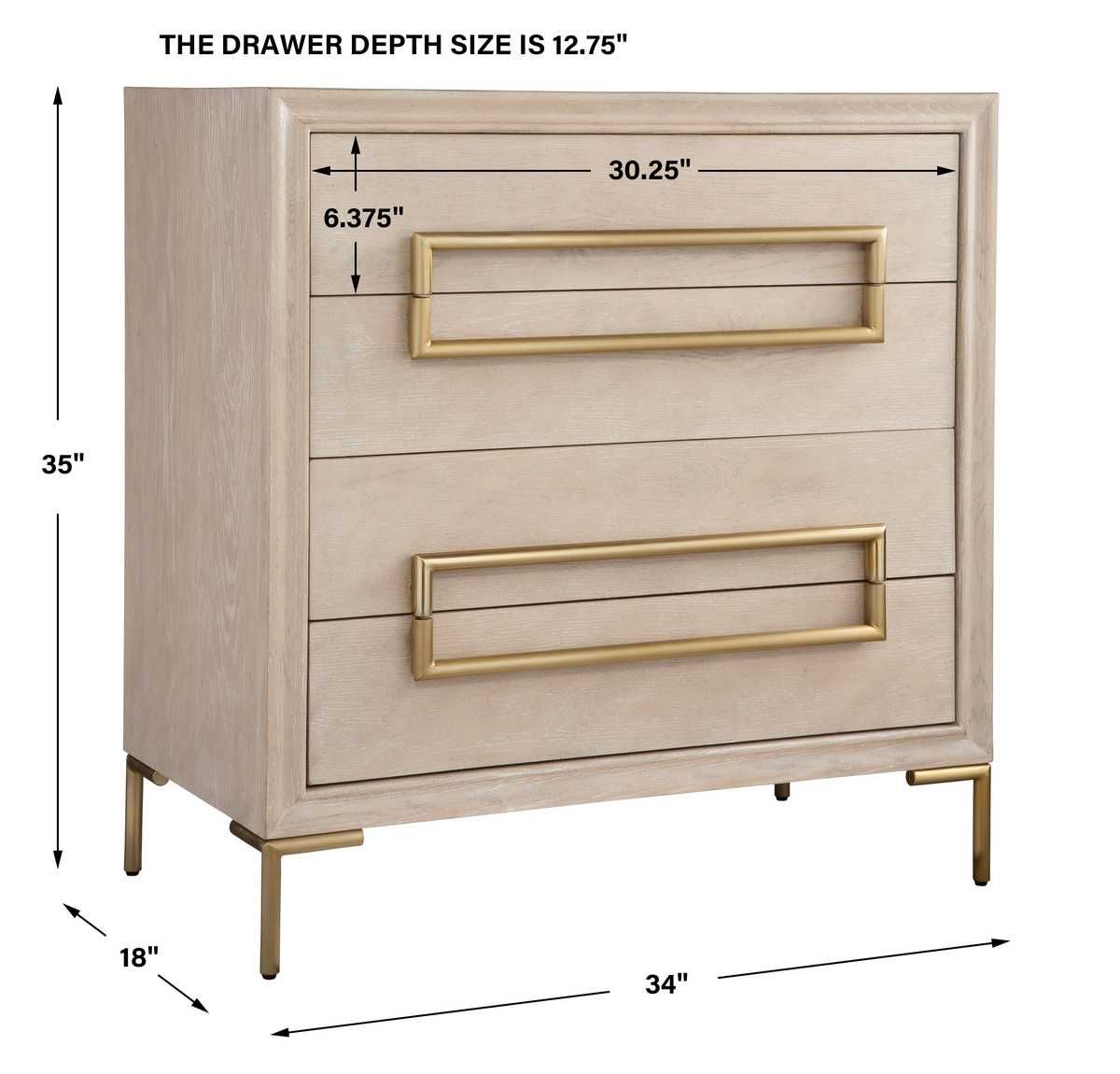 Alessia Accent Chest - wooden drawers chest for a classic touch to your home decor | Image 8 | InSTYLE Home & Rugs