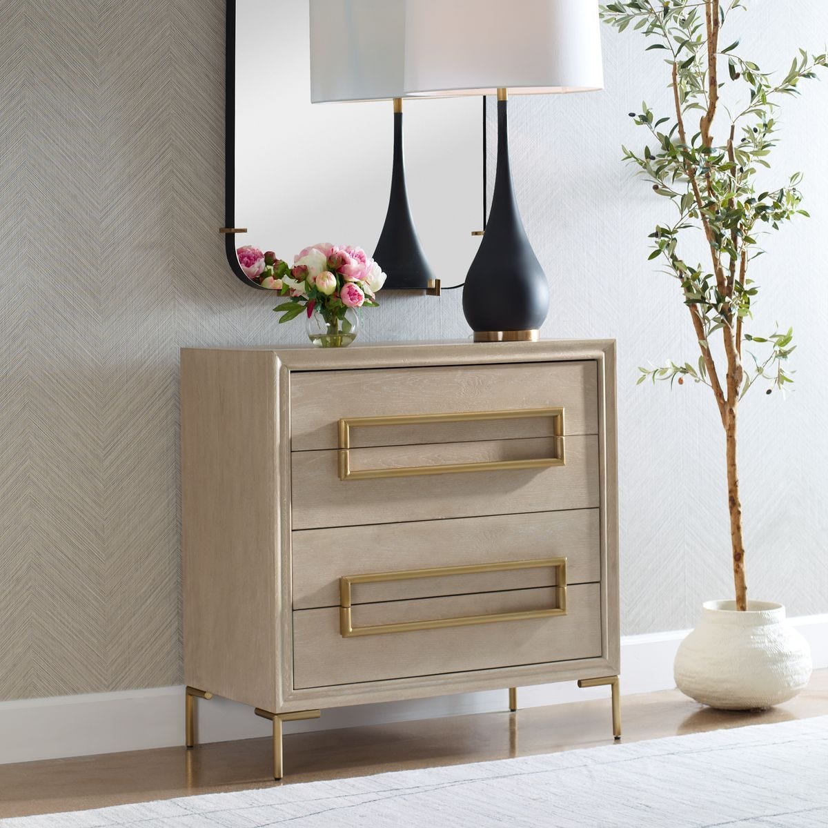 Alessia Accent Chest - wooden drawers chest for a classic touch to your home decor | Image 3 | InSTYLE Home & Rugs