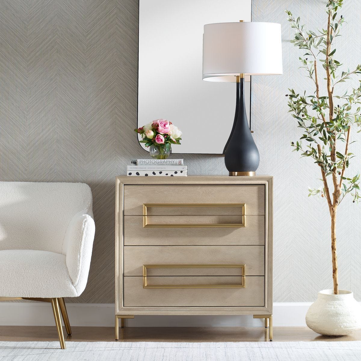 Alessia Accent Chest - wooden drawers chest for a classic touch to your home decor | Image 1 | InSTYLE Home & Rugs