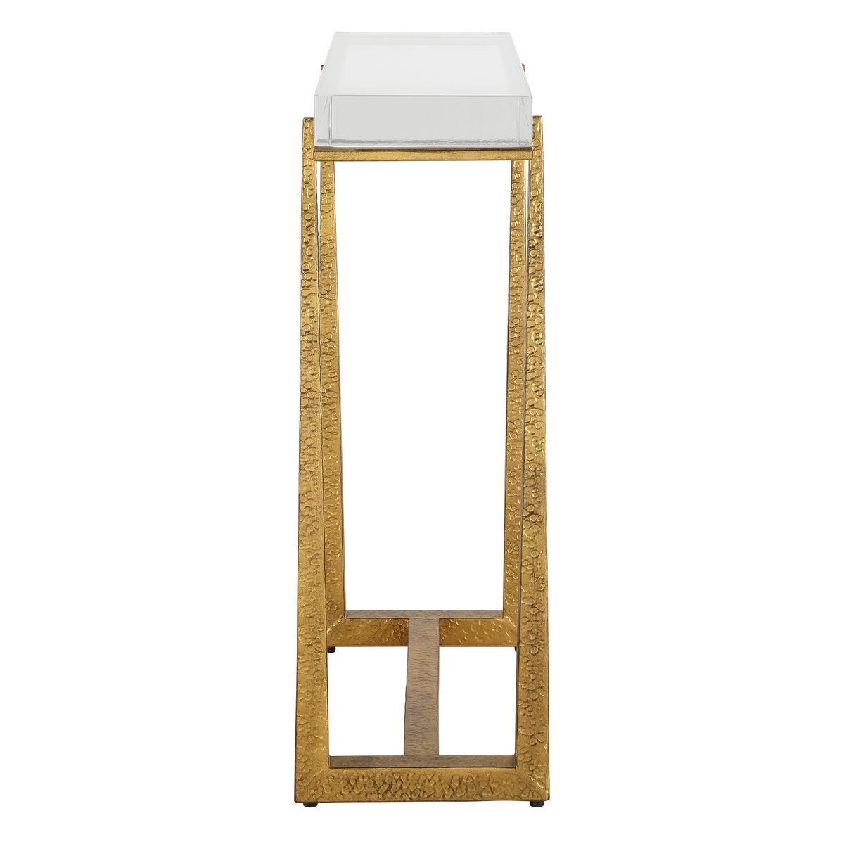 Midas Accent Table, Gold - chic accent table for contemporary home interiors | Image 5 | InSTYLE Home & Rugs