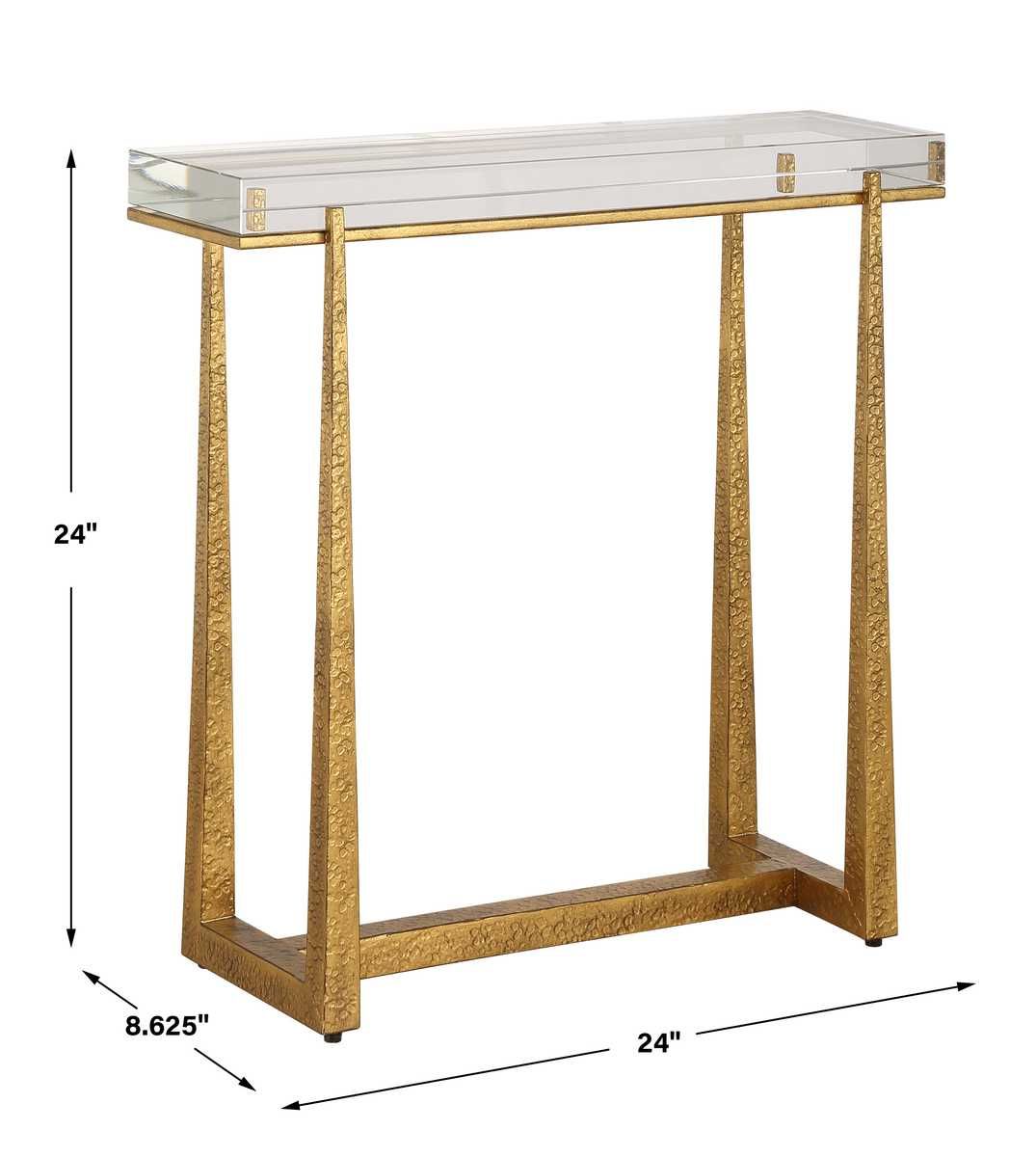 Midas Accent Table, Gold - chic accent table for contemporary home interiors | Image 8 | InSTYLE Home & Rugs
