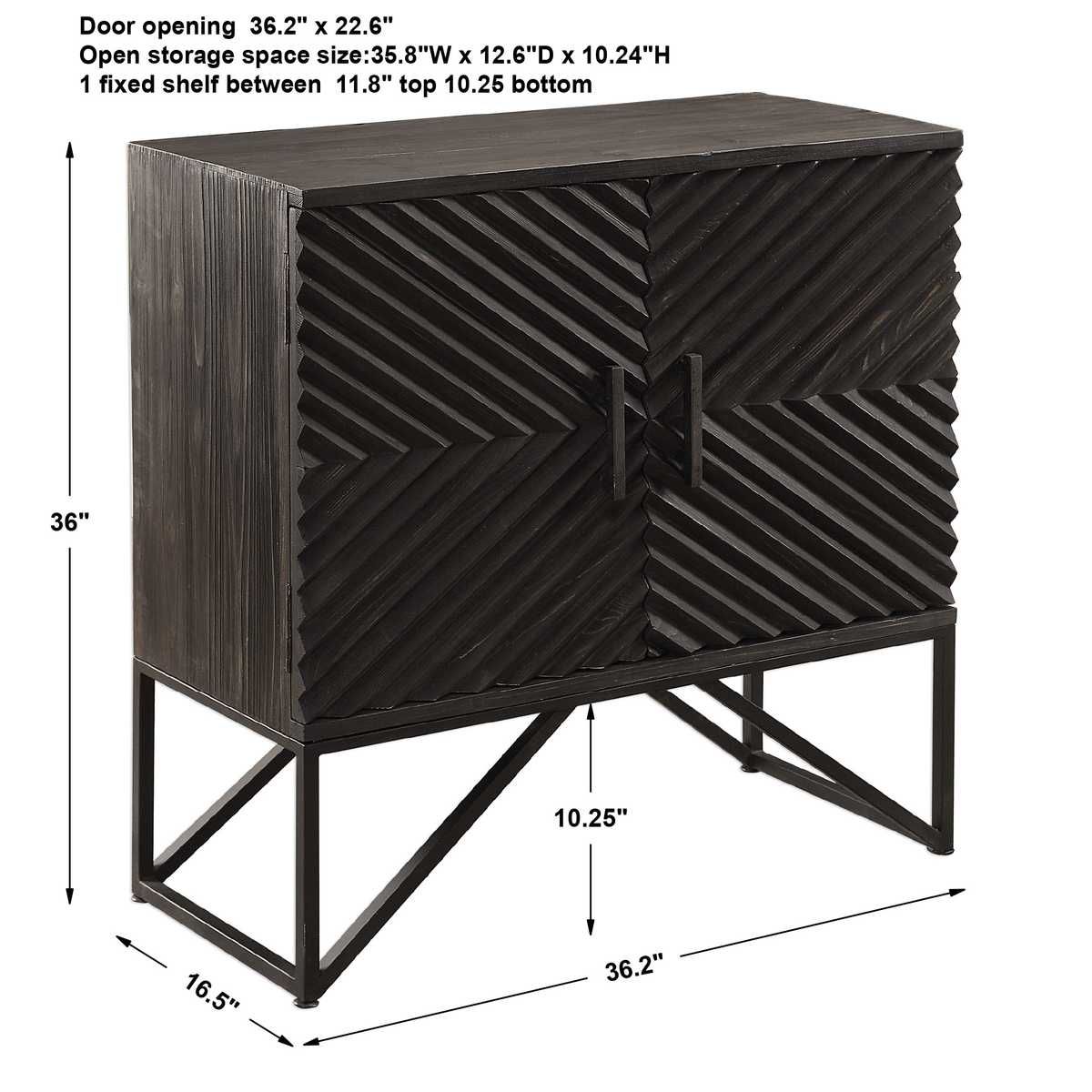 Zadie 2 Door Cabinet - perfect storage for drinks and glassware | Image 9 | InSTYLE Home & Rugs
