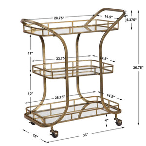 Stassi Serving Cart - bold and creative art for unique interior décor | Image 8 | InSTYLE Home & Rugs
