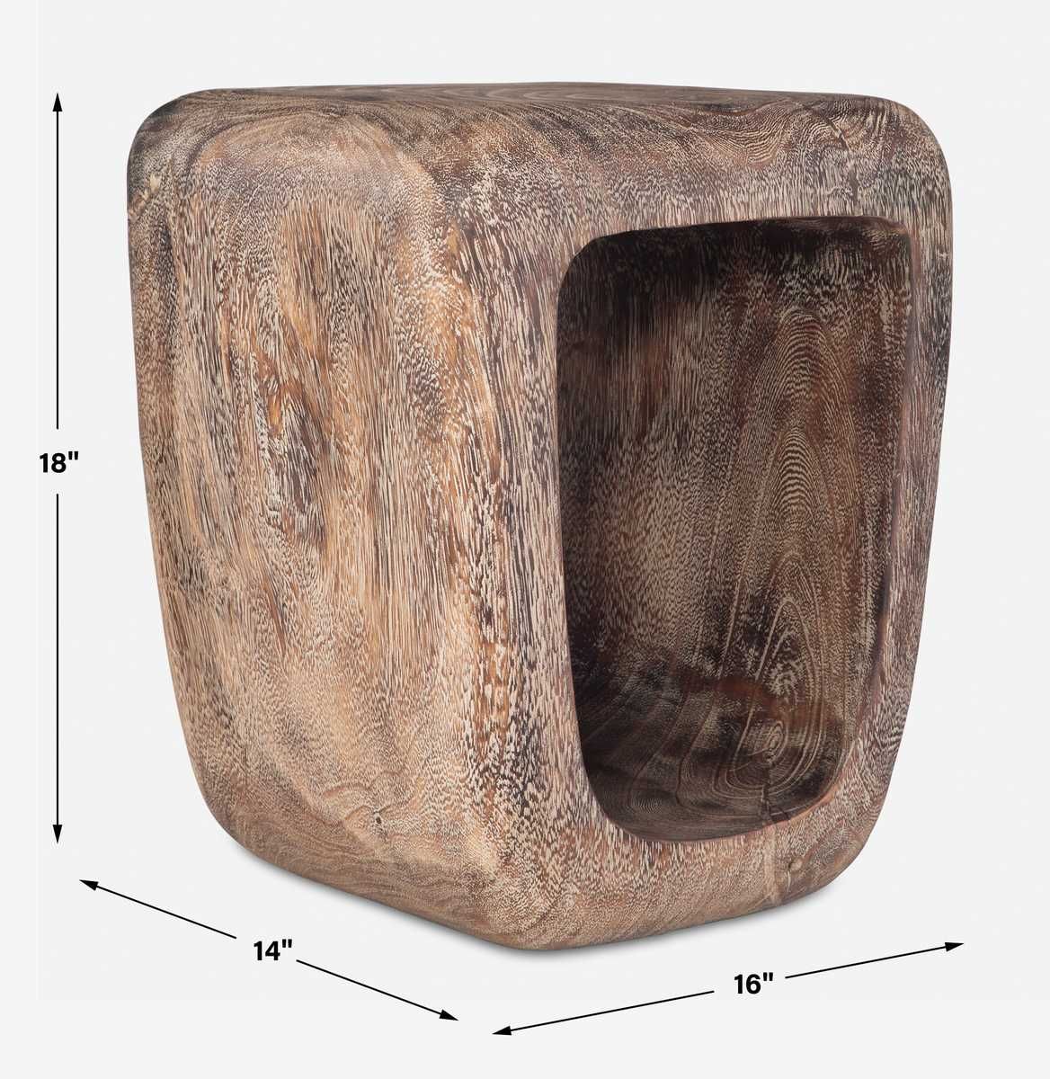 Loophole Accent Stool, Bleached Wash - available in various heights | Image 10 | InSTYLE Home & Rugs