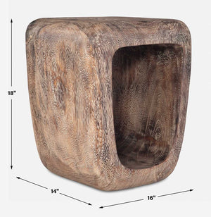 Loophole Accent Stool, Bleached Wash - available in various heights | Image 10 | InSTYLE Home & Rugs