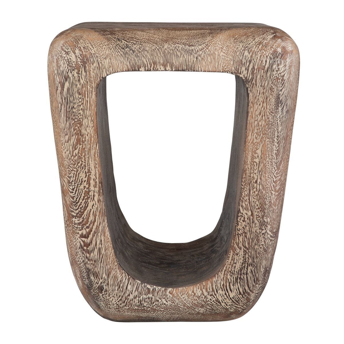 Loophole Accent Stool, Bleached Wash - available in various heights | Image 4 | InSTYLE Home & Rugs
