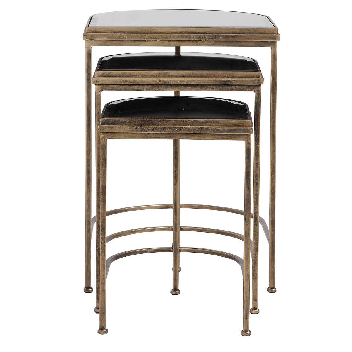 India Nesting Tables, Gold, S/3 - contemporary end table for sofas | Image 4 | InSTYLE Home & Rugs