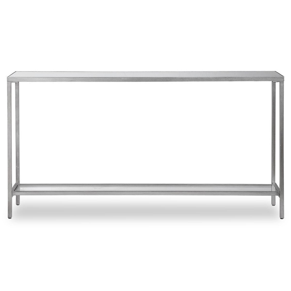Hayley Console Table, Silver - compact console for organizing entryway or hallway essentials | Image 2 | InSTYLE Home & Rugs