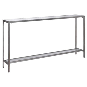 Hayley Console Table, Silver - compact console for organizing entryway or hallway essentials | Image 6 | InSTYLE Home & Rugs