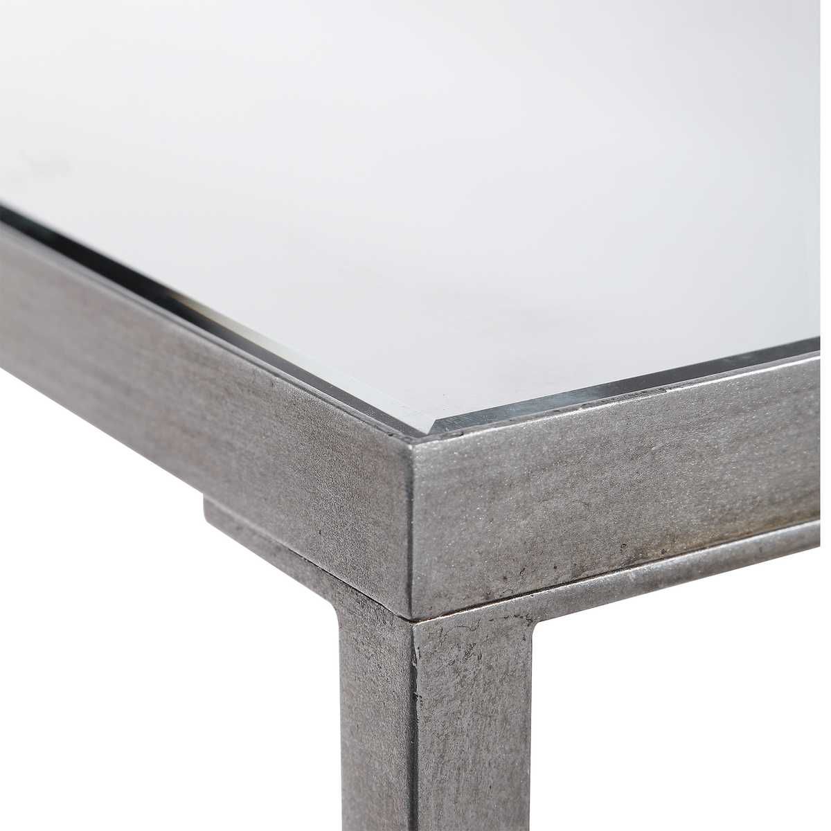 Hayley Console Table, Silver - compact console for organizing entryway or hallway essentials | Image 5 | InSTYLE Home & Rugs