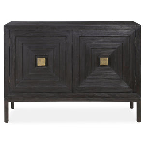 Aiken 2 Door Cabinet, Black - stylish bar carts for entertaining | Image 2 | InSTYLE Home & Rugs