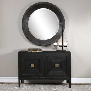 Aiken 2 Door Cabinet, Black - stylish bar carts for entertaining | Image 10 | InSTYLE Home & Rugs