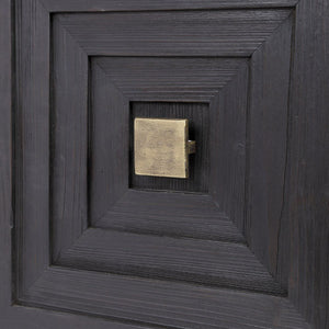 Aiken 2 Door Cabinet, Black - stylish bar carts for entertaining | Image 8 | InSTYLE Home & Rugs