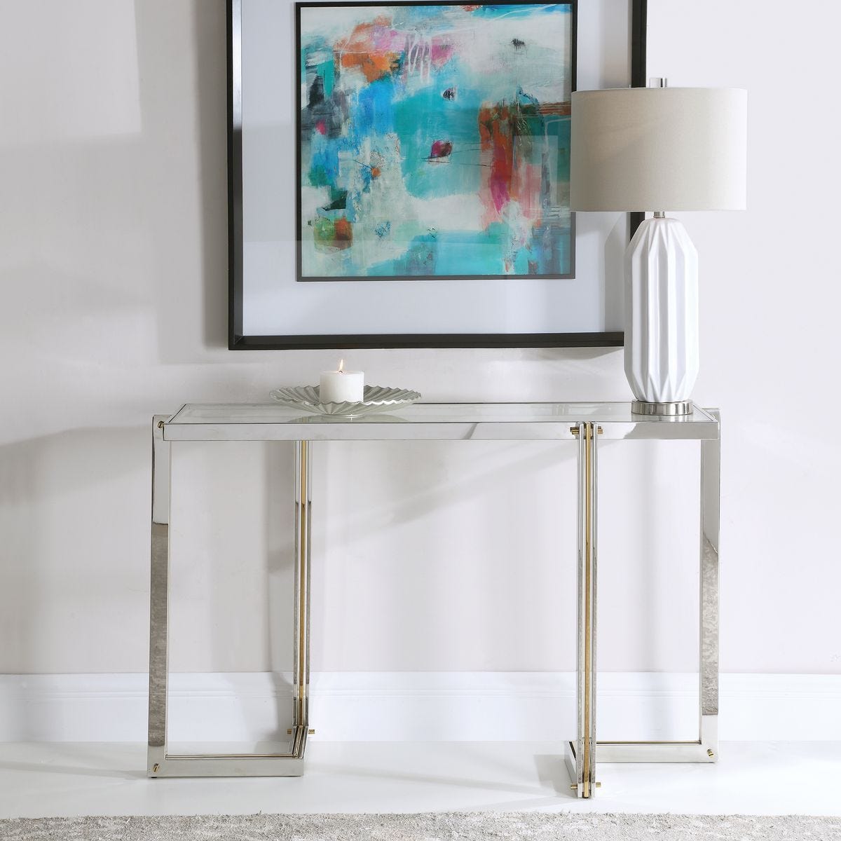 Locke Console Table - compact console for organizing entryway or hallway essentials | Image 1 | InSTYLE Home & Rugs