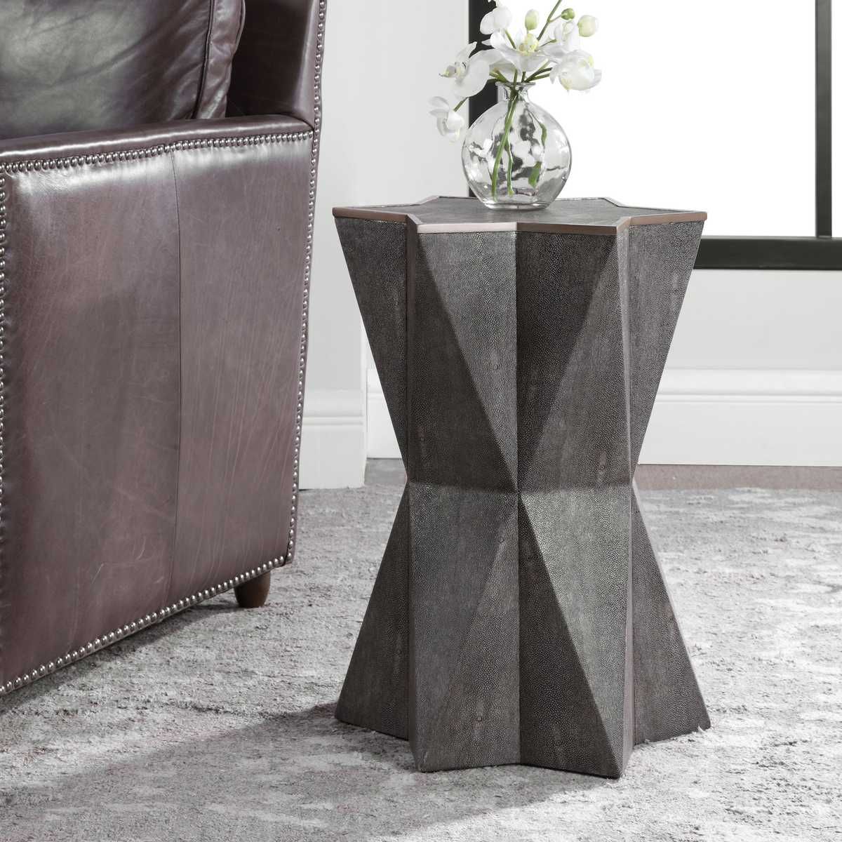 Capella Accent Table, Gray - small accent table with storage for a clutter-free space | Image 6 | InSTYLE Home & Rugs