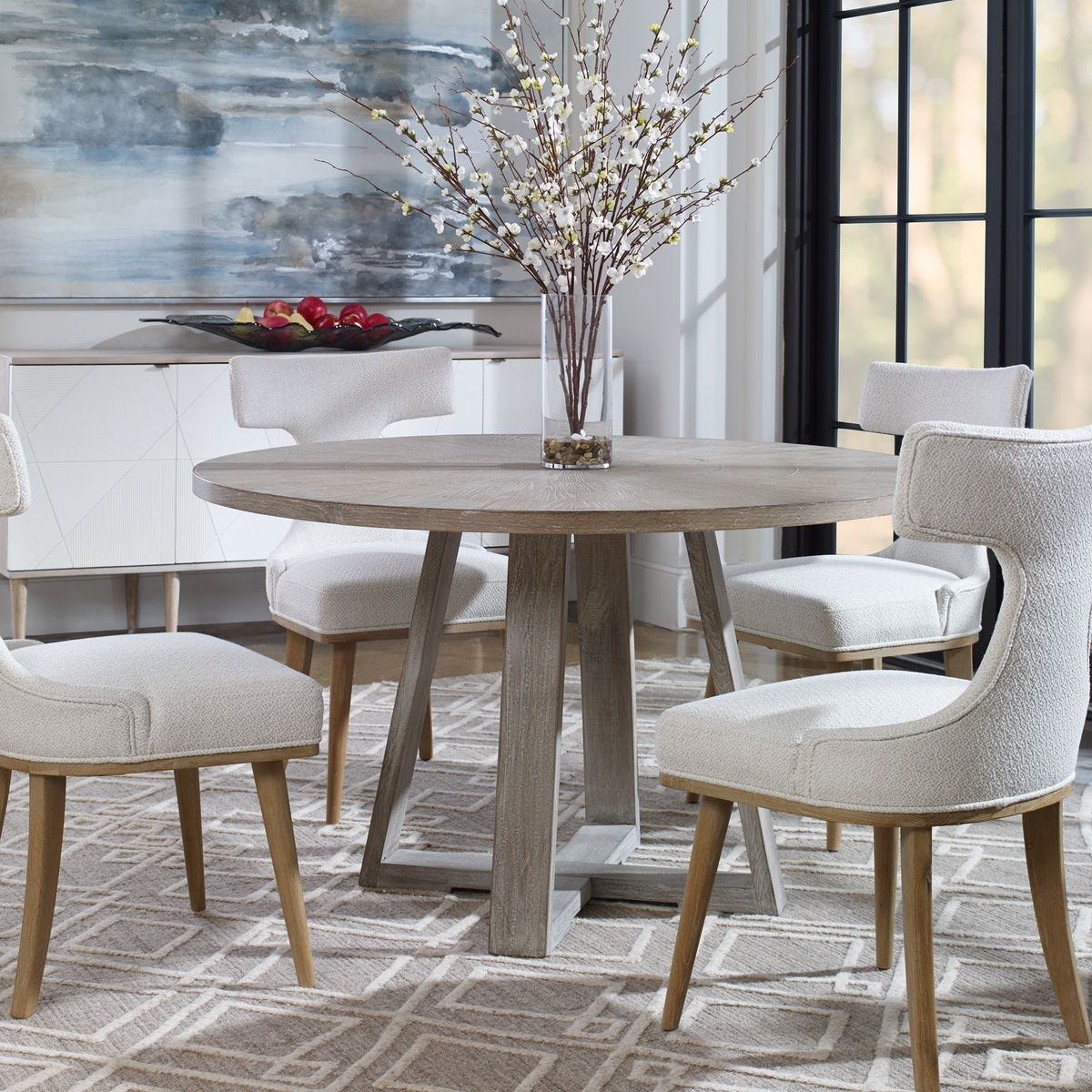 Gidran Dining Table, Gray, 2 Cartons - perfect for family meals | Image 6 | InSTYLE Home & Rugs