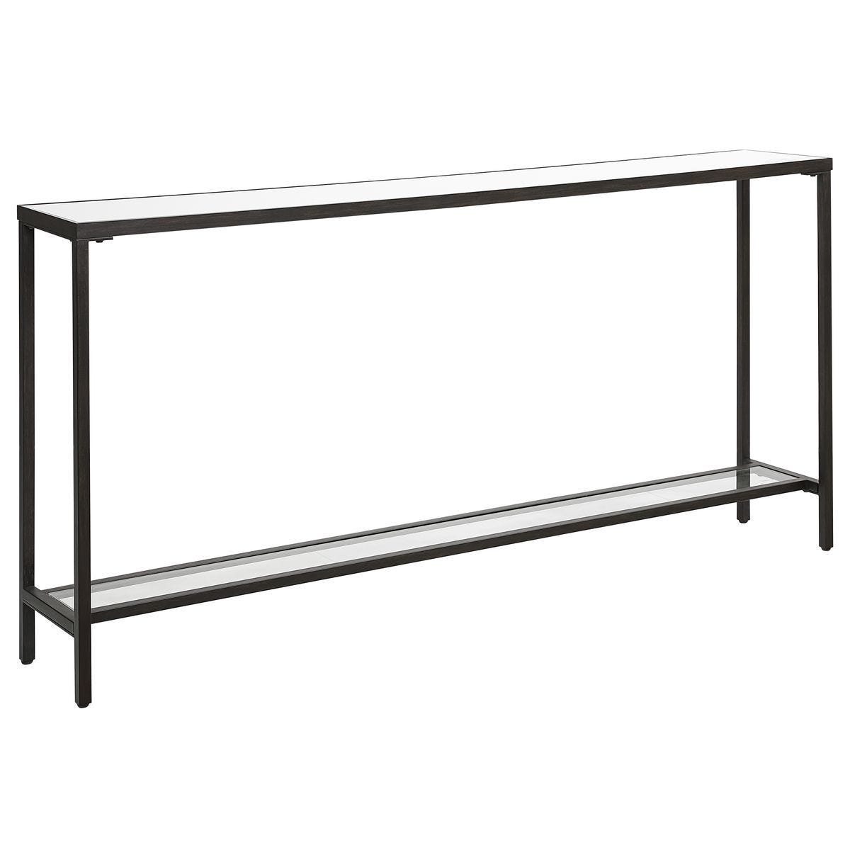 Hayley Console Table, Black - compact console for organizing entryway or hallway essentials | Image 3 | InSTYLE Home & Rugs