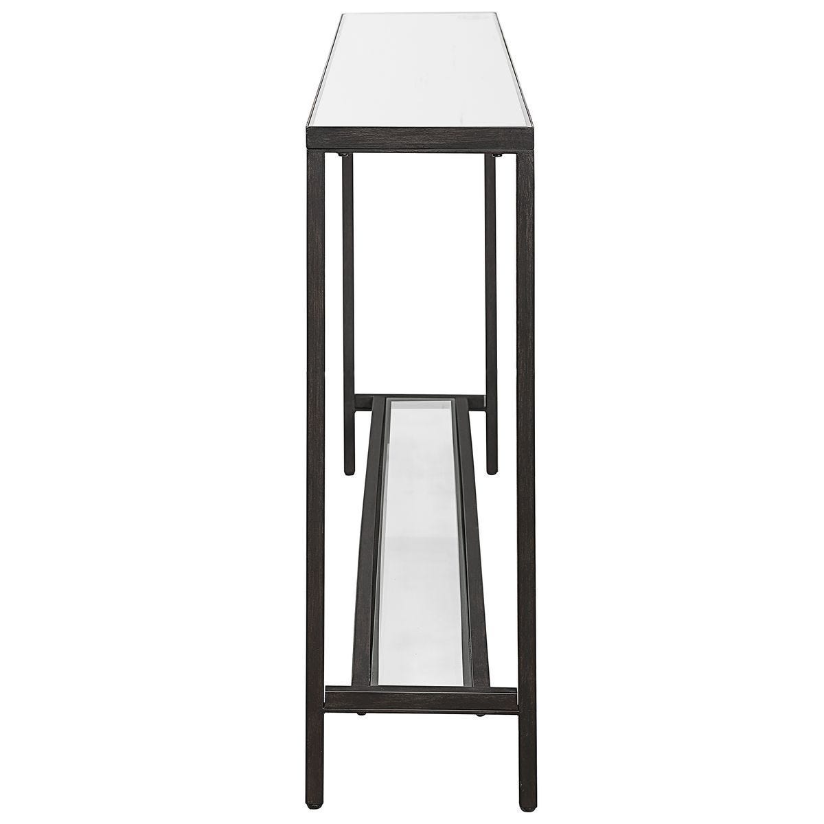 Hayley Console Table, Black - compact console for organizing entryway or hallway essentials | Image 5 | InSTYLE Home & Rugs