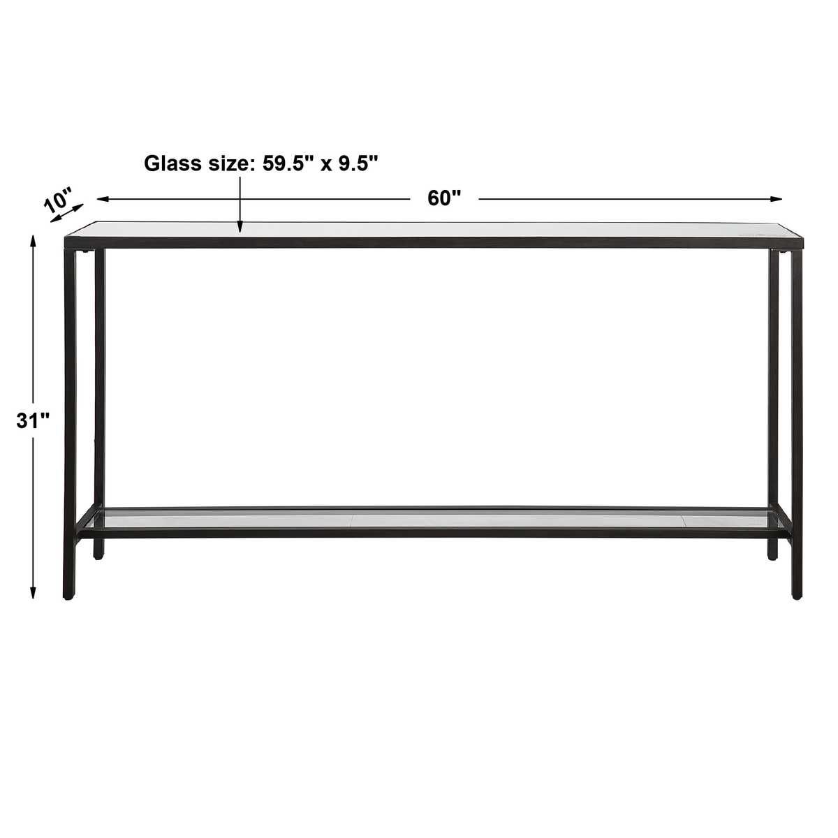 Hayley Console Table, Black - compact console for organizing entryway or hallway essentials | Image 8 | InSTYLE Home & Rugs