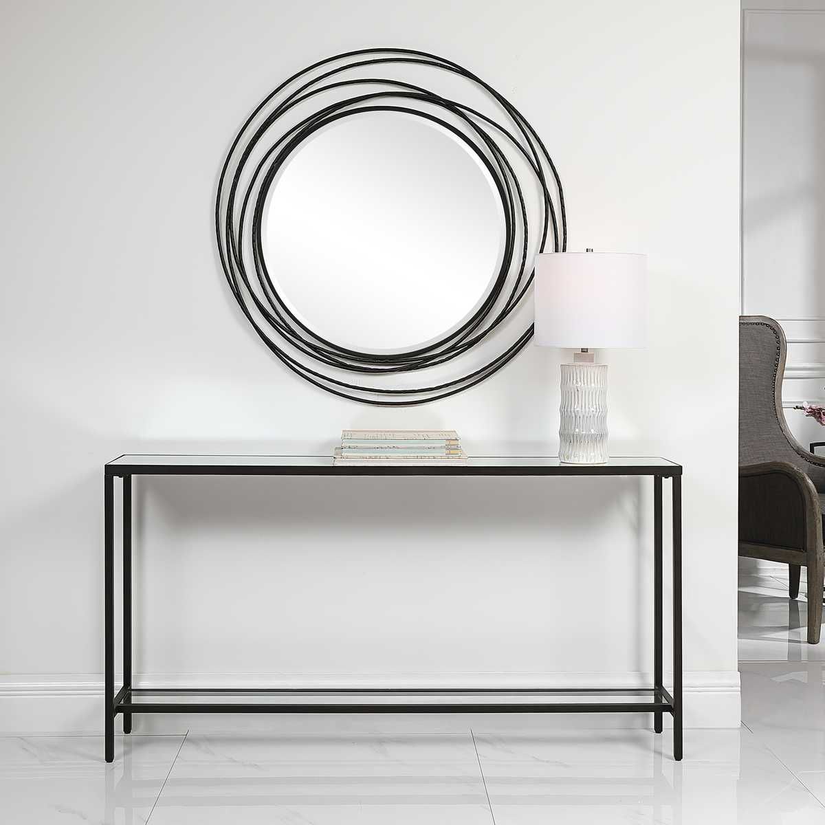 Hayley Console Table, Black - compact console for organizing entryway or hallway essentials | Image 4 | InSTYLE Home & Rugs