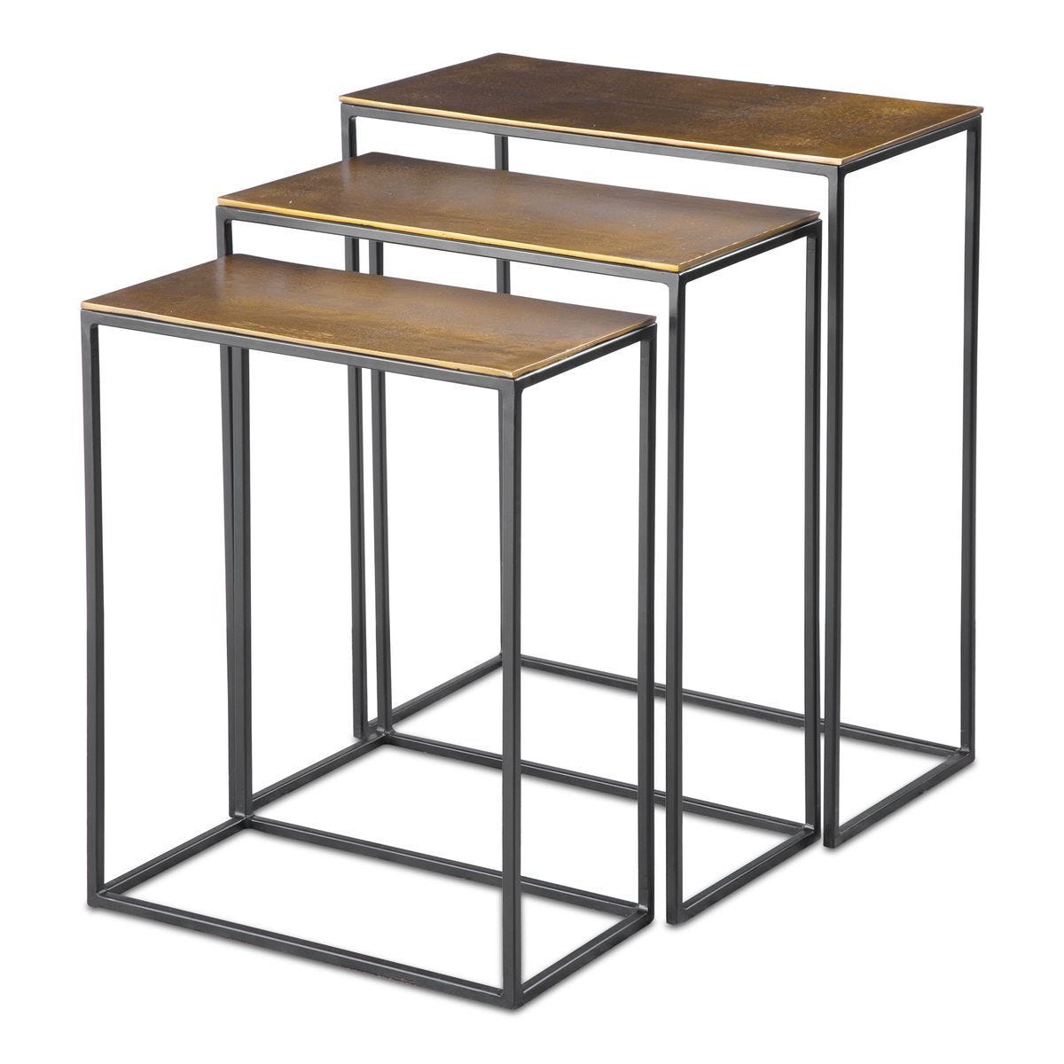 Coreene Nesting Tables, Gold, S/3 - accent tables for living rooms | Image 2 | InSTYLE Home & Rugs