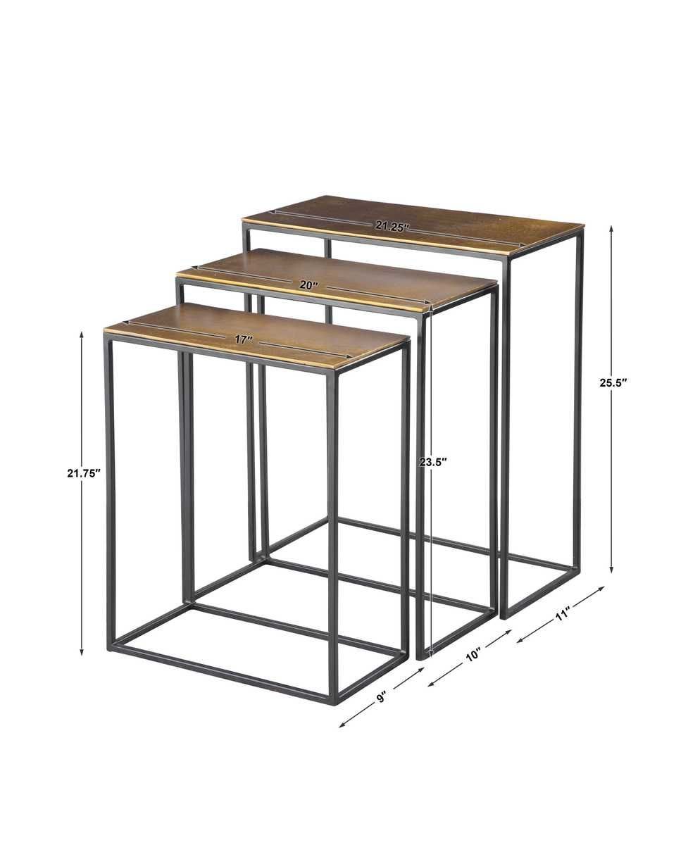 Coreene Nesting Tables, Gold, S/3 - accent tables for living rooms | Image 6 | InSTYLE Home & Rugs