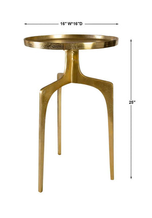 Kenna Accent Table, Gold - functional accent table with unique design for any room | Image 5 | InSTYLE Home & Rugs