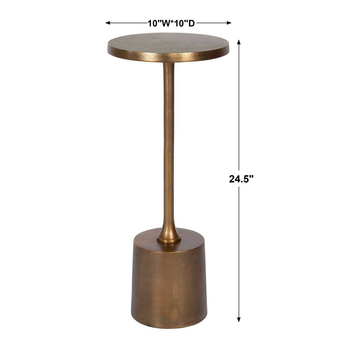 Sanaga Indoor-Outdoor Drink Table, Gold - contemporary end table for sofas | Image 6 | InSTYLE Home & Rugs