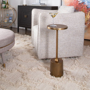 Sanaga Indoor-Outdoor Drink Table, Gold - contemporary end table for sofas | Image 3 | InSTYLE Home & Rugs