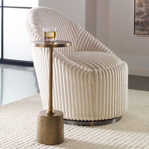 Sanaga Indoor-Outdoor Drink Table, Gold - contemporary end table for sofas | Image 1 | InSTYLE Home & Rugs