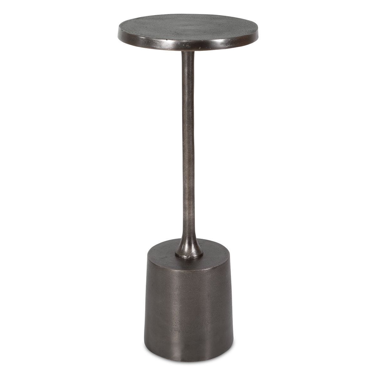 Sanaga Indoor-Outdoor Drink Table, Nickel - contemporary end table for sofas | Image 2 | InSTYLE Home & Rugs
