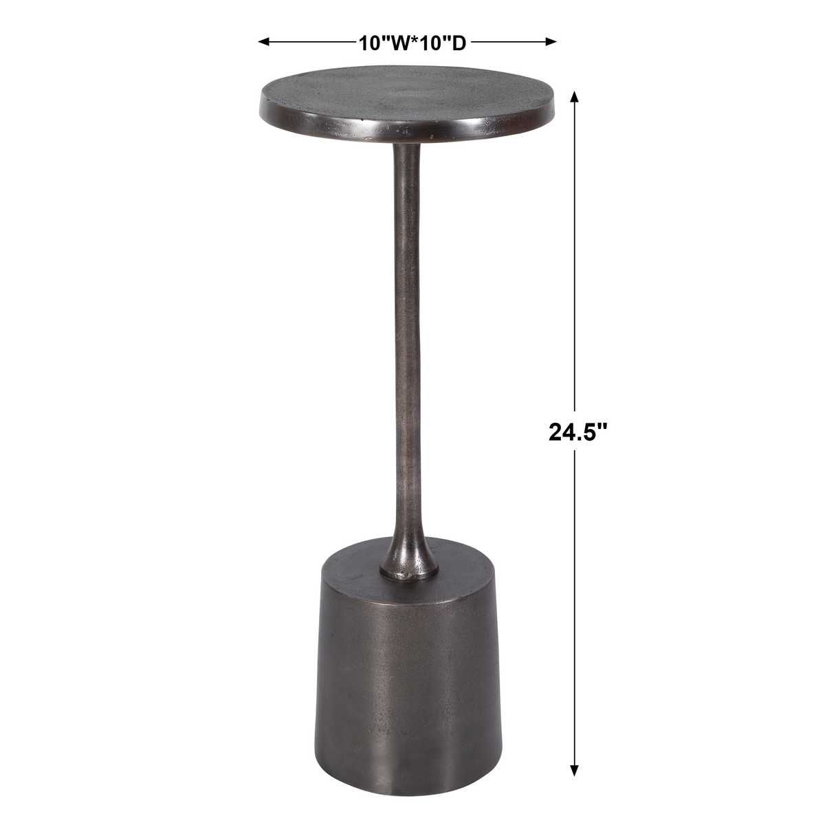 Sanaga Indoor-Outdoor Drink Table, Nickel - contemporary end table for sofas | Image 6 | InSTYLE Home & Rugs