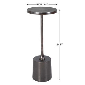 Sanaga Indoor-Outdoor Drink Table, Nickel - contemporary end table for sofas | Image 6 | InSTYLE Home & Rugs