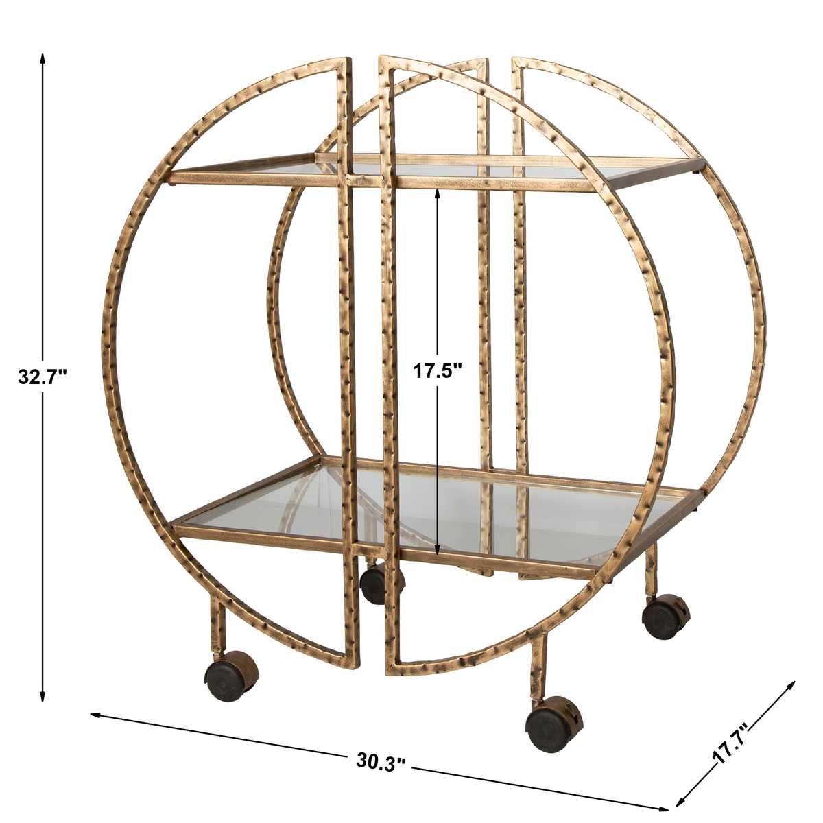 Zelina Bar Cart - compact bar cart for small spaces and home entertainment | Image 6 | InSTYLE Home & Rugs