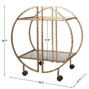 Zelina Bar Cart - compact bar cart for small spaces and home entertainment | Image 6 | InSTYLE Home & Rugs