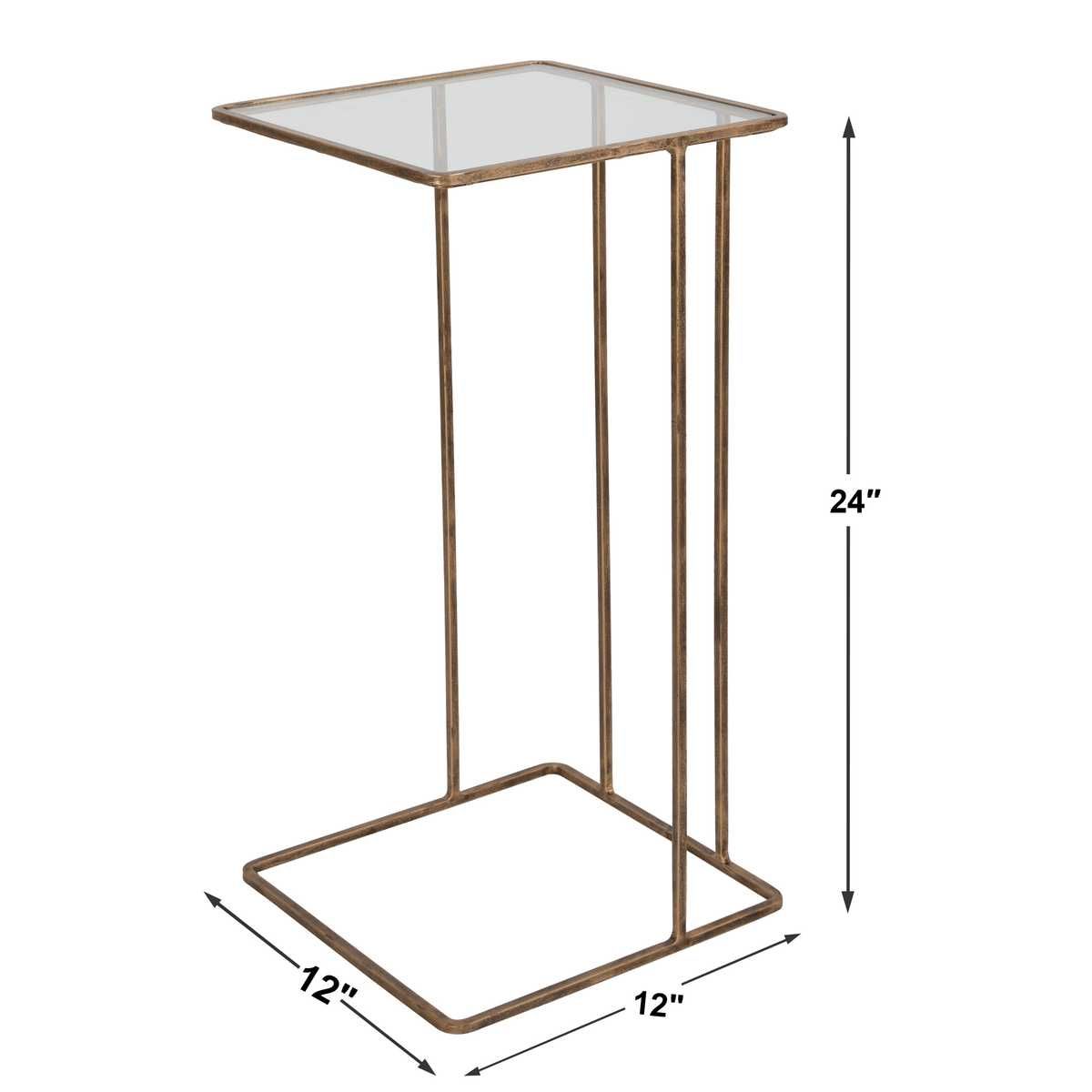 Cadmus Accent Table, Gold - small accent table with storage for a clutter-free space | Image 5 | InSTYLE Home & Rugs