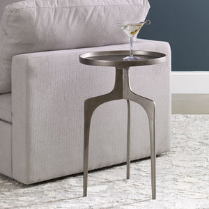 Kenna Accent Table, Nickel - chic accent table for contemporary home interiors | Image 1 | InSTYLE Home & Rugs