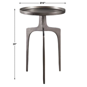Kenna Accent Table, Nickel - chic accent table for contemporary home interiors | Image 4 | InSTYLE Home & Rugs